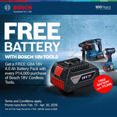 🔵 Bosch Philippines 18V Free Battery Promo 2026 — KHM Megatools