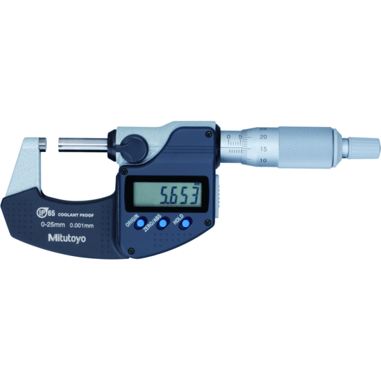 Mitutoyo 293-240-30 Digital Micrometer 25mm (IP65 Coolant Proof) - KHM Megatools Corp. Mitutoyo 293-240-30 Digital Micrometer 25mm (IP65 Coolant Proof) - KHM Megatools Corp.
