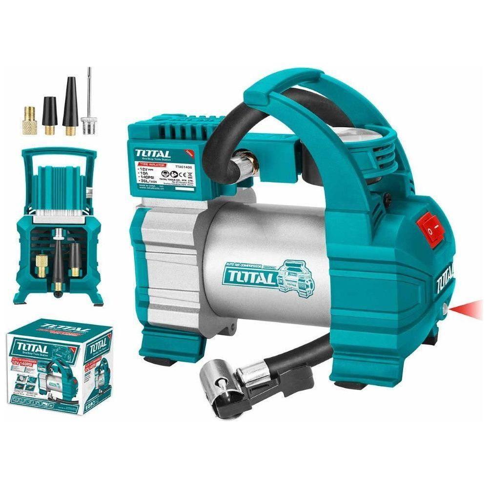 Total TTAC1406 12V Cordless Inflator with Light | Total by KHM Megatools Corp. Total TTAC1406 12V Cordless Inflator with Light | Total by KHM Megatools Corp.