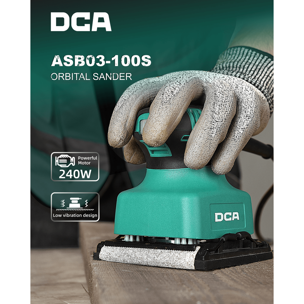 DCA ASB03-100S Palm Sander 240W 100x110mm - KHM Megatools Corp. DCA ASB03-100S Palm Sander 240W 100x110mm - KHM Megatools Corp.