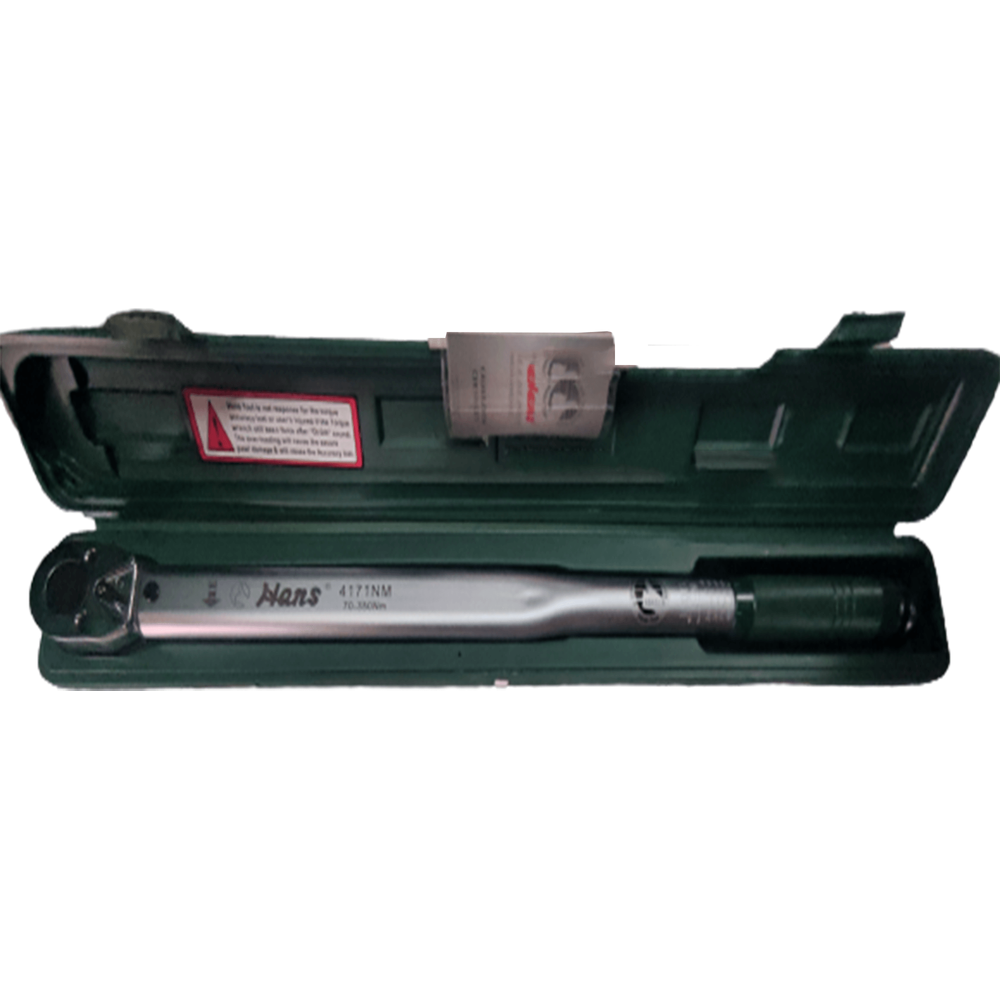 Hans 4171NM Click Torque Wrench 1/2" Drive x 70-350 Nm 25" - KHM Megatools Corp. Hans 4171NM Click Torque Wrench 1/2" Drive x 70-350 Nm 25" - KHM Megatools Corp.
