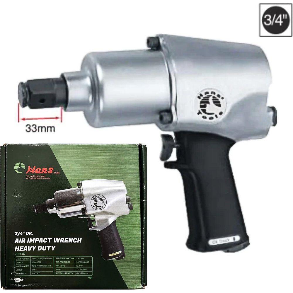 Hans 86110 Pneumatic Air Impact Wrench 3/4" Drive - KHM Megatools Corp. Hans 86110 Pneumatic Air Impact Wrench 3/4" Drive - KHM Megatools Corp.