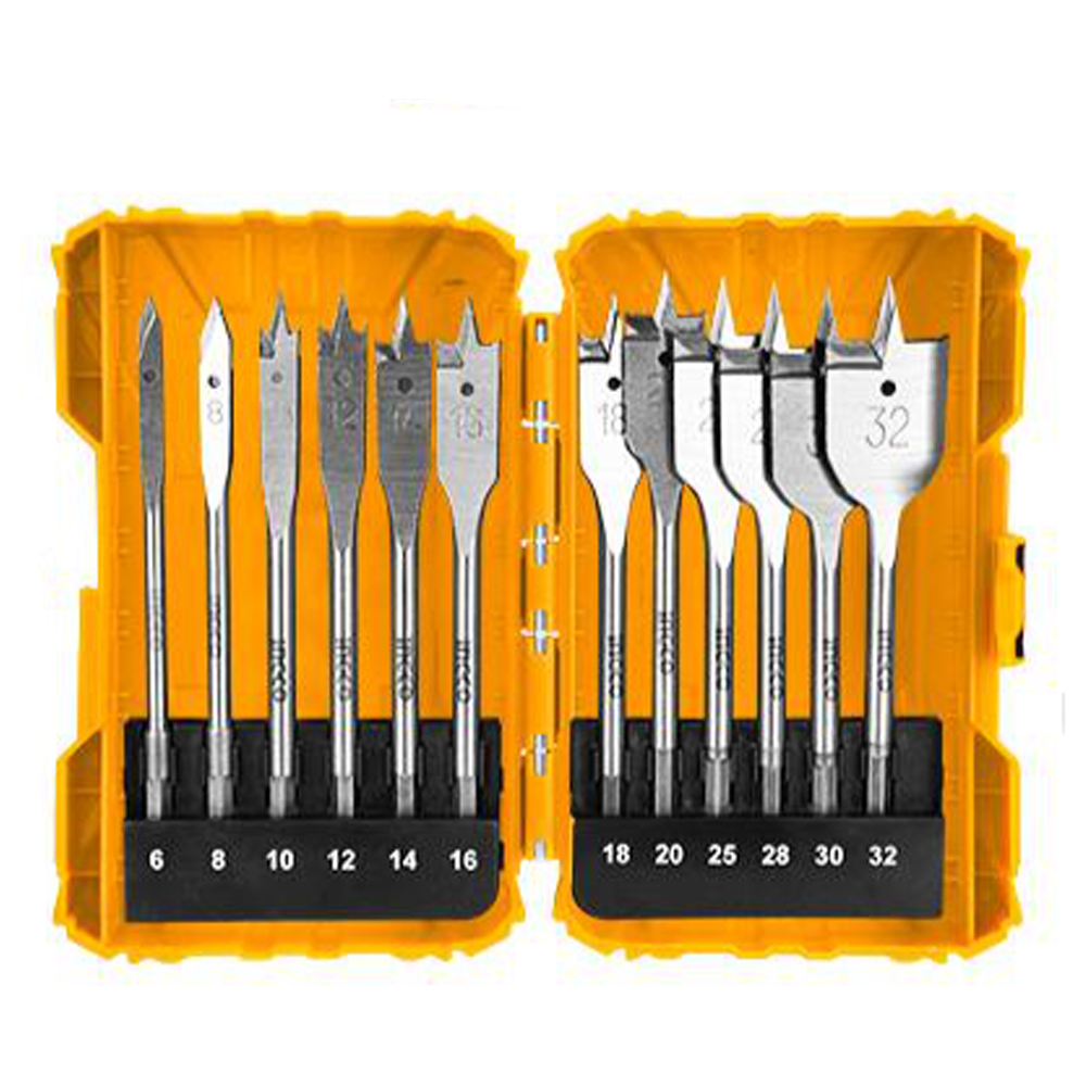 Ingco AKDL1206 Flat Wood Drill Bit Set 12PCS | Ingco by KHM Megatools Corp. Ingco AKDL1206 Flat Wood Drill Bit Set 12PCS | Ingco by KHM Megatools Corp.
