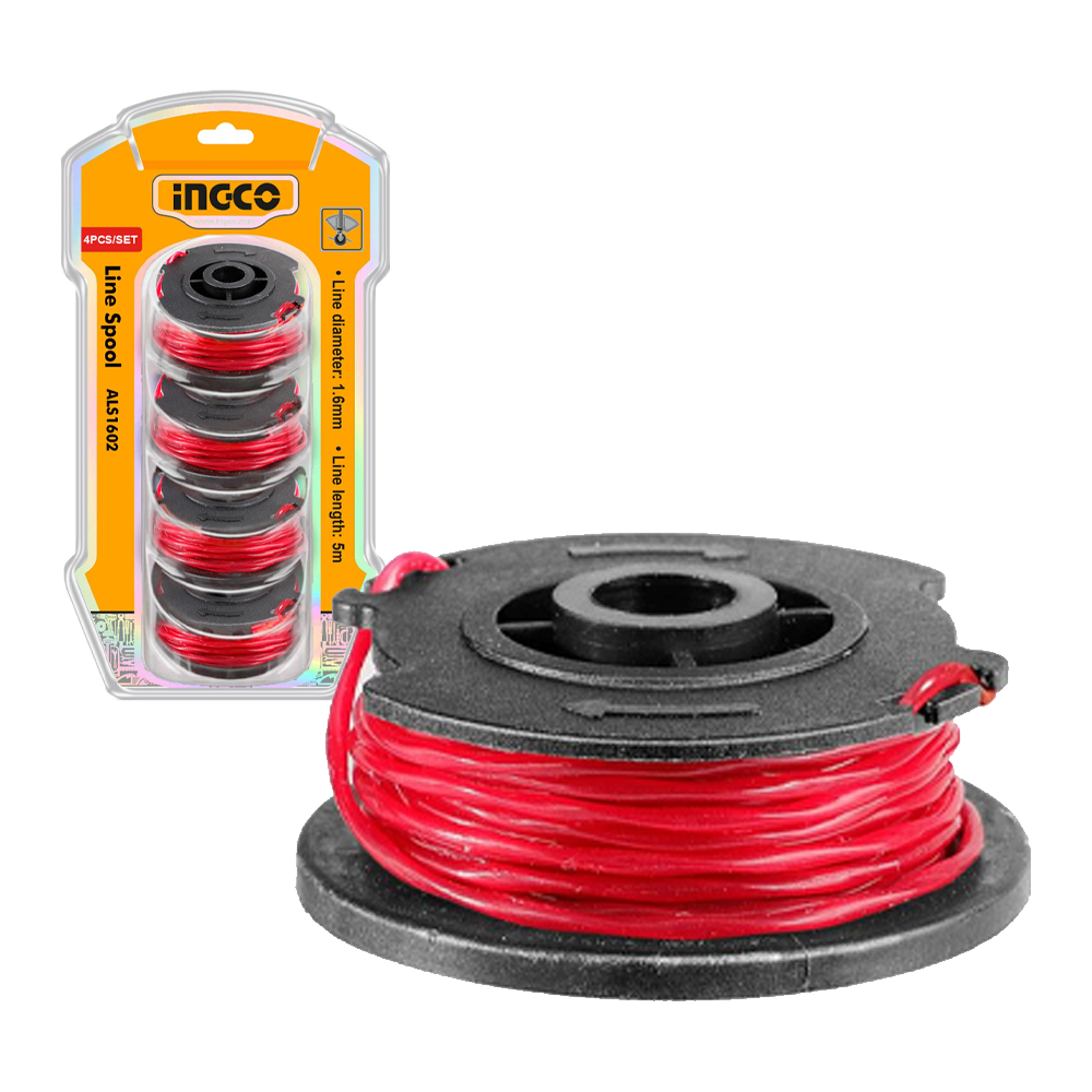 Ingco ALS1602 Line Spool / Nylon String Cutter Trimmer Set 5Pcs 1.6MM | Ingco by KHM Megatools Corp. Ingco ALS1602 Line Spool / Nylon String Cutter Trimmer Set 5Pcs 1.6MM | Ingco by KHM Megatools Corp.