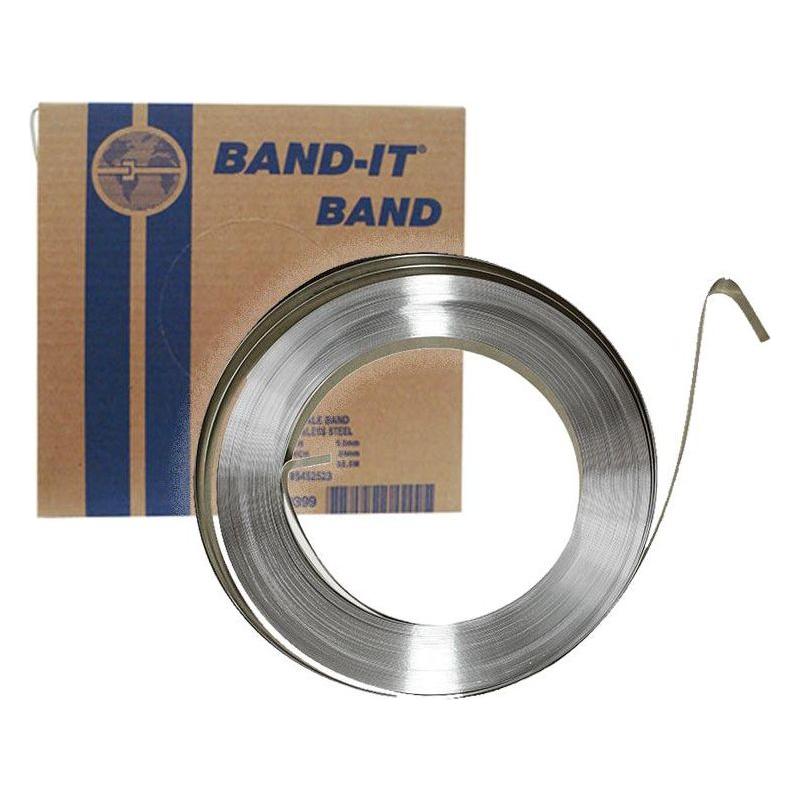  BAND-IT CP20S9 5/8 Wide x 0.025 Thick 5 Diameter, 201  Stainless Steel Center Punch Clamp (25 Per Box) : Automotive