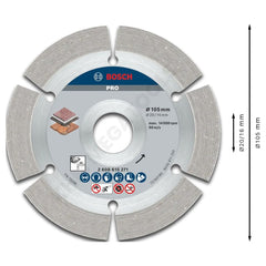 Bosch Diamond Cutter Stone 4" Segmented (2 608 615 271) P853 | Bosch by KHM Megatools Corp.