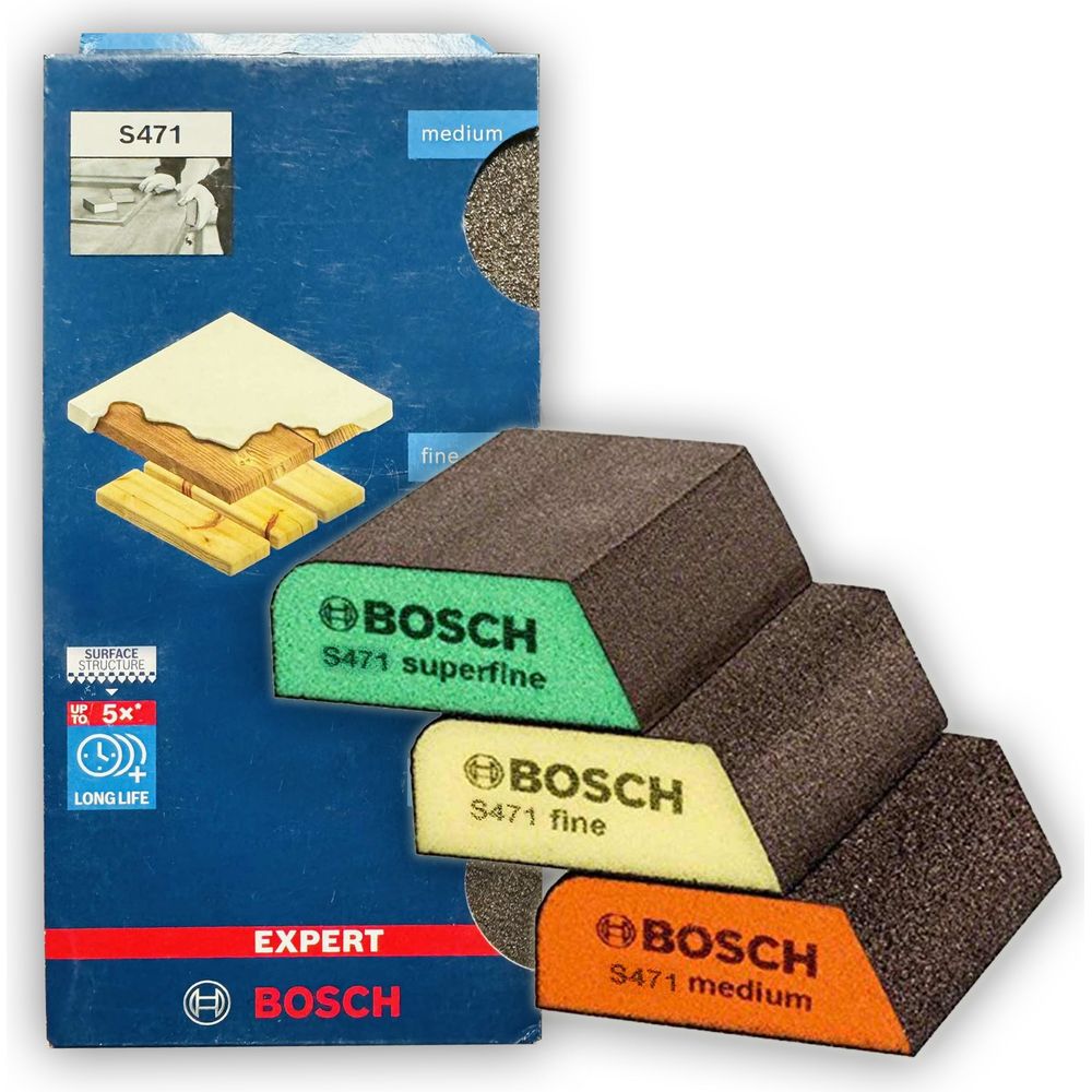 Bosch S471 3pcs Abrasive Sanding Pad / Foam Set (Flat & Edge) | Bosch by KHM Megatools Corp. Bosch S471 3pcs Abrasive Sanding Pad / Foam Set (Flat & Edge) | Bosch by KHM Megatools Corp.