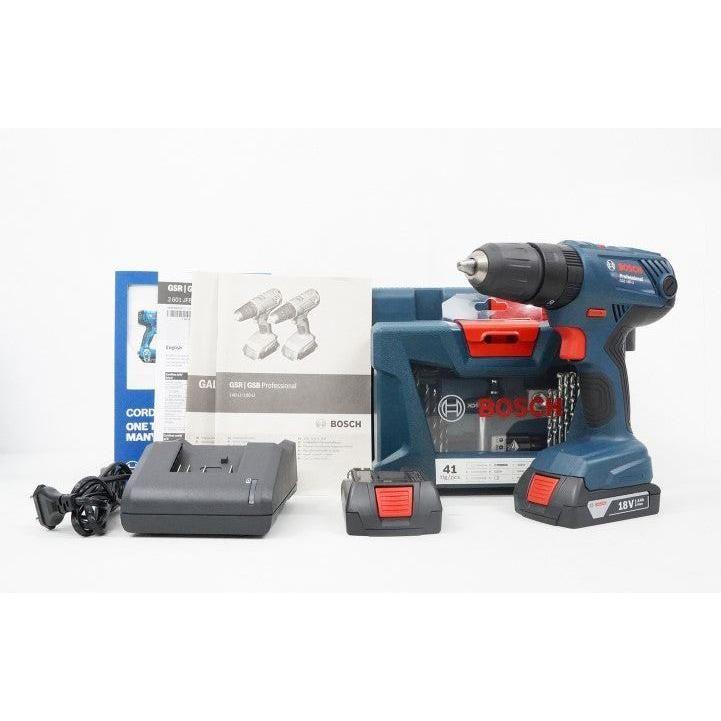 Bosch GSB 180-Li Cordless Hammer Drill + 41 pcs Bit Set and Case | Bosch by KHM Megatools Corp. Bosch GSB 180-Li Cordless Hammer Drill + 41 pcs Bit Set and Case | Bosch by KHM Megatools Corp.