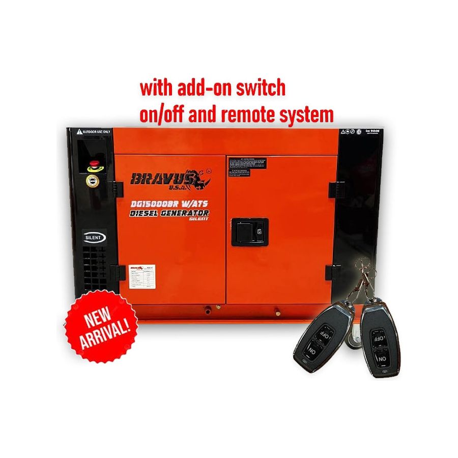 Bravus DG15000BR.2 Diesel Generator Silent Type 15kVa (w/ add-on switch on/off and Remote System) | Bravus by KHM Megatools Corp.