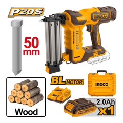 Ingco CBNLI5008 Cordless Brad Nailer Kit 20V 2.0AH | Ingco by KHM Megatools Corp.