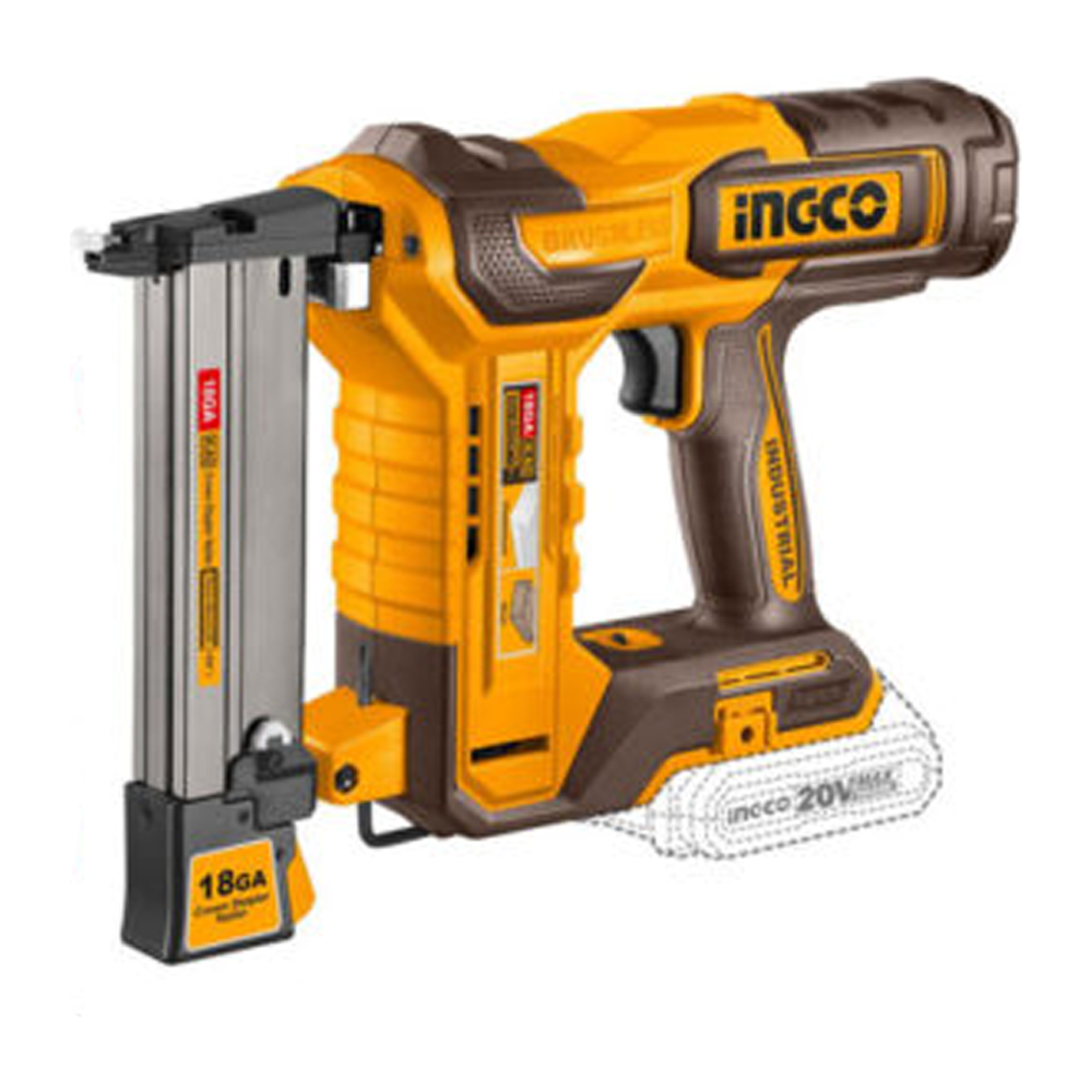 Ingco CCSNLI6005 Cordless BL Crown Stapler Nailer 20V Bare KHM ingco-ccsnli6005-cordless-bl-crown-stapler-nailer-20v-bare-khm