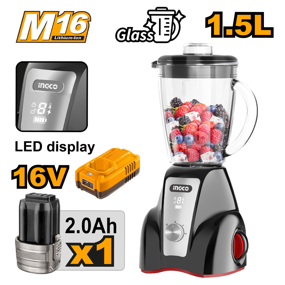 Ingco CJB052K Cordless Stand Blender 1.5L 16V 2.0AH | Ingco by KHM Megatools Corp.