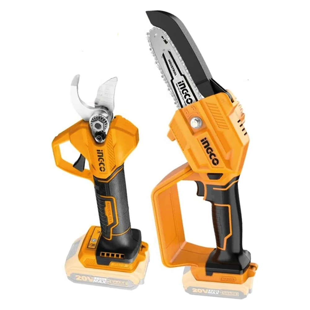 Ingco COSLI23065 Cordless Shear with Pruning Saw Combo Kit 2Pcs 20V 2.0AH | Ingco by KHM Megatools Corp.