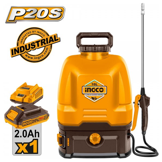 Ingco CSPLI20162 Cordless Backpack Sprayer 16L 2.0AH | Ingco by KHM Megatools Corp.