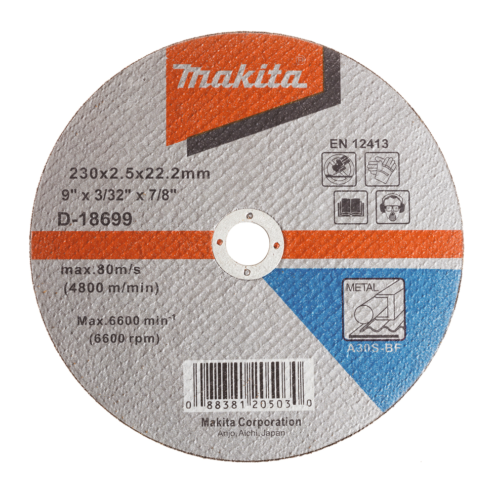 Makita D-18699 Cut-Off Disc / Wheel for Metal 9" | Makita by KHM Megatools Corp.