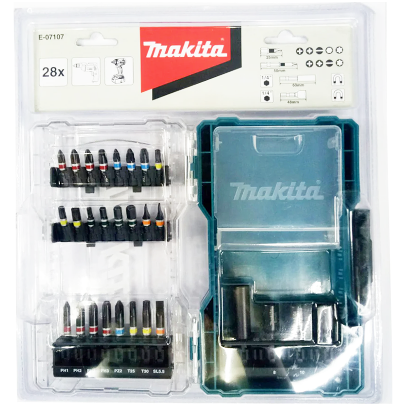 Makita E-07107 Electric Screwdriver Mixed Bit Set 28Pcs | Makita by KHM Megatools Corp.