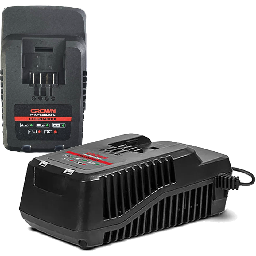 Crown CAC204001X Li-Ion Battery Charger 20V | Crown by KHM Megatools Corp. Crown CAC204001X Li-Ion Battery Charger 20V | Crown by KHM Megatools Corp.