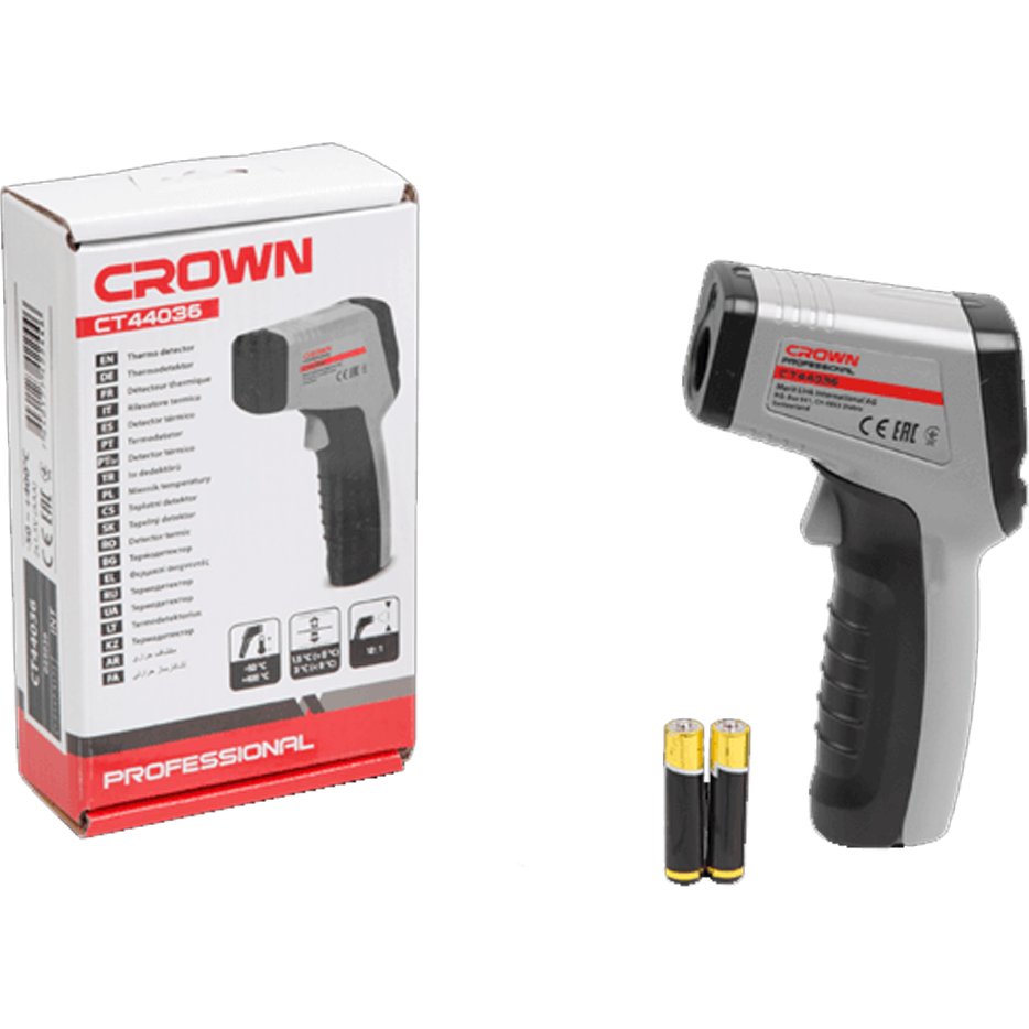 Crown CT44036 Infrared Thermometer | Crown by KHM Megatools Corp. Crown CT44036 Infrared Thermometer | Crown by KHM Megatools Corp.