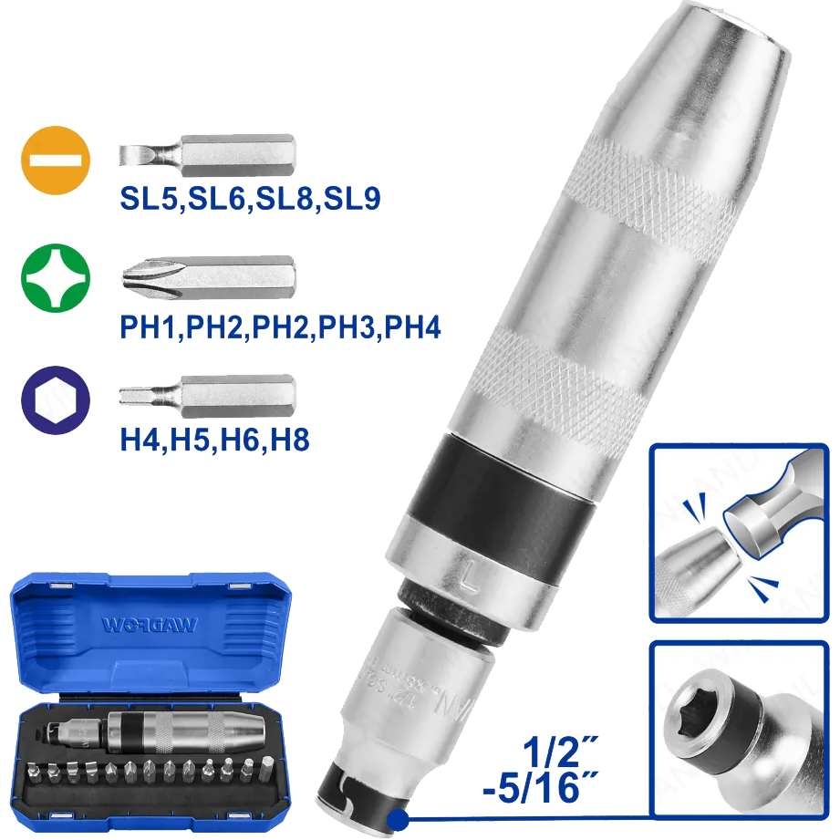 Wadfow WYM1B13 Impact Driver Set 13Pcs | Wadfow by KHM Megatools Corp. Wadfow WYM1B13 Impact Driver Set 13Pcs | Wadfow by KHM Megatools Corp.