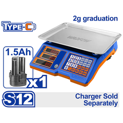 Wadfow WEC1301 Li-Ion Weighing Scale 30KG 12V | Wadfow by KHM Megatools Corp.