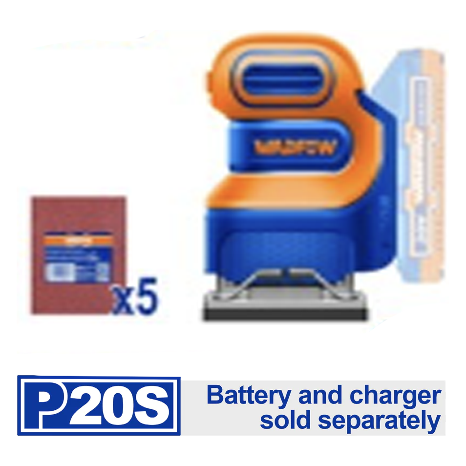 Wadfow WRAP5010 Li-Ion Sheet Sander 20V(Bare) | Wadfow by KHM Megatools Corp. Wadfow WRAP5010 Li-Ion Sheet Sander 20V(Bare) | Wadfow by KHM Megatools Corp.