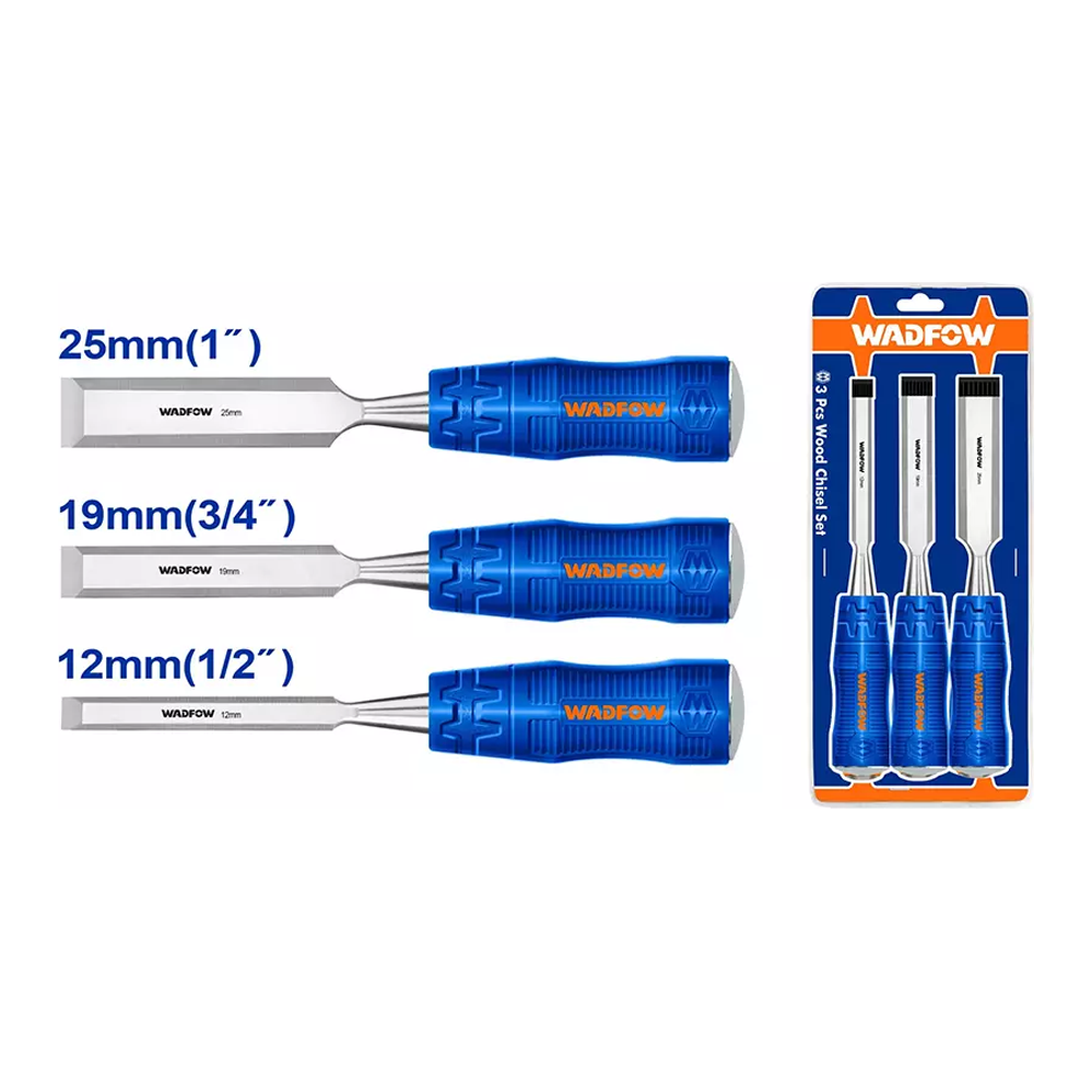Wadfow WWC2203 Wood Chisel 3Pcs Set | Wadfow by KHM Megatools Corp. Wadfow WWC2203 Wood Chisel 3Pcs Set | Wadfow by KHM Megatools Corp.