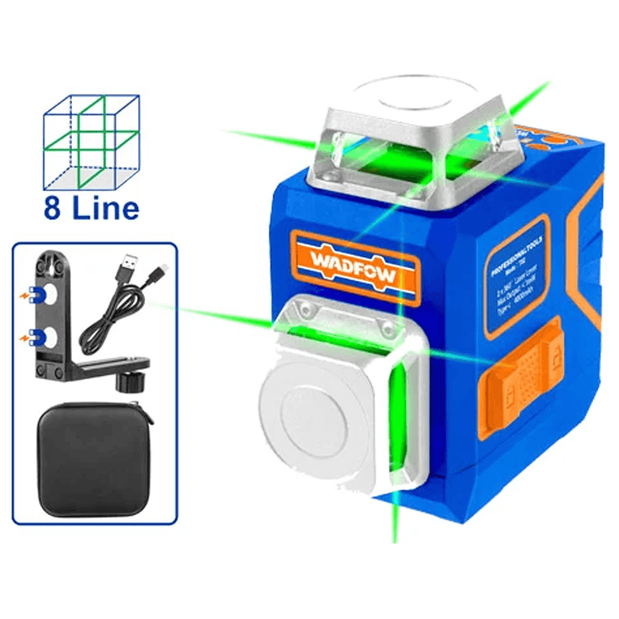 Wadfow WLE1M08 Self-Leveling Line Laser (Green Laser) - KHM Megatools Corp. Wadfow WLE1M08 Self-Leveling Line Laser (Green Laser) - KHM Megatools Corp.