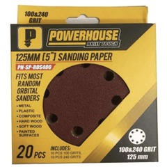 Powerhouse Sanding Paper for Random Orbital Sander 125MM - KHM Megatools Corp.