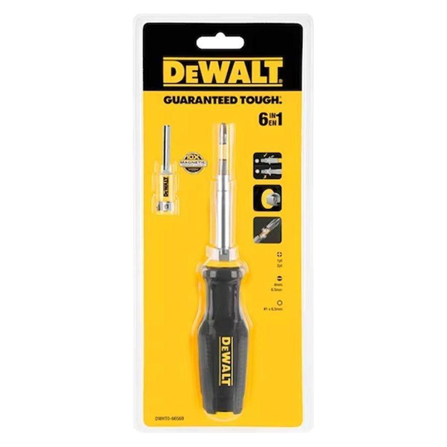 Dewalt DWHT0‐66569 Full Fit 6-way Multi-bit Screwdriver - KHM Megatools Corp. Dewalt DWHT0‐66569 Full Fit 6-way Multi-bit Screwdriver - KHM Megatools Corp.