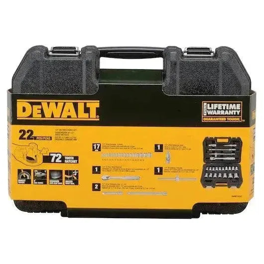 Dewalt DWMT19241‐1 22pcs 1/2" Drive Metric Socket Wrench Set - KHM Megatools Corp.