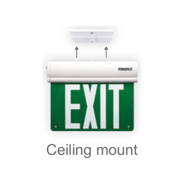 Firefly Double-Faced Exit Light with Wall/Ceiling Mount Option  3 x 1.2V 350mAh (3.6V) Ni-CD Battery | Firefly by KHM Megatools Corp. Firefly Double-Faced Exit Light with Wall/Ceiling Mount Option  3 x 1.2V 350mAh (3.6V) Ni-CD Battery | Firefly by KHM Megatools Corp.
