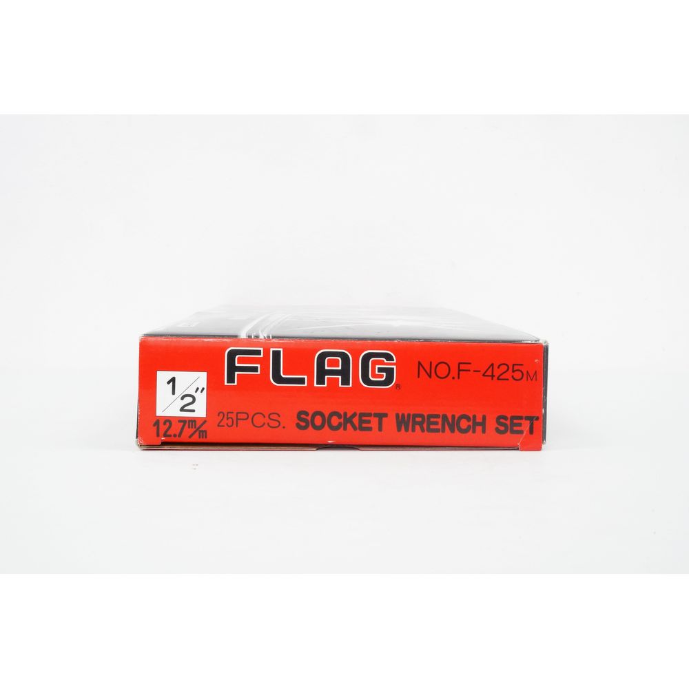 Flag F425M 1/2" Drive Socket Wrench Set Inches (25pcs) | Flag by KHM Megatools Corp.