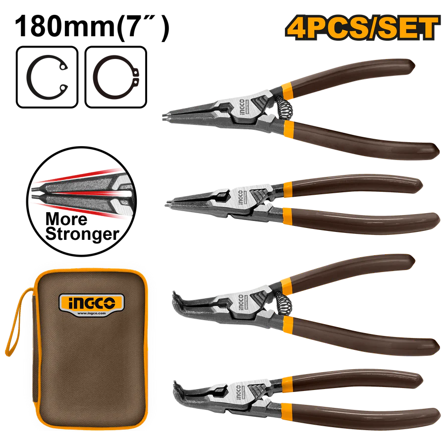 Ingco HCCPS26180 4pcs Circlip Pliers Set | Ingco by KHM Megatools Corp.