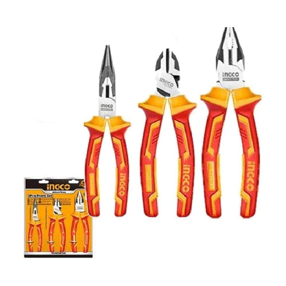 Ingco HIKPS28318 3Pcs Insulated Plier Set - KHM Megatools Corp. Ingco HIKPS28318 3Pcs Insulated Plier Set - KHM Megatools Corp.