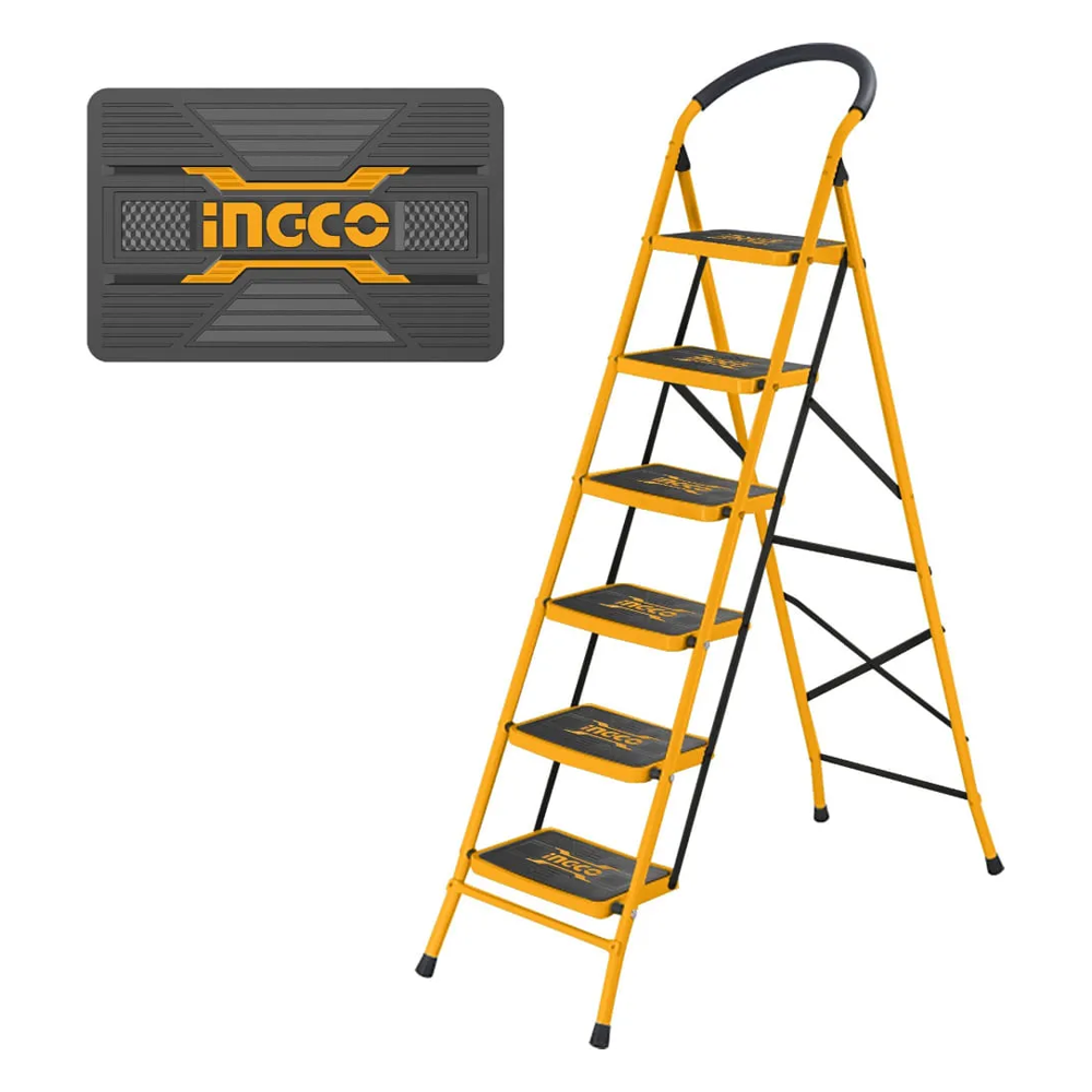 Ingco HLAD09061 Steel Ladder 6-Steps | Ingco by KHM Megatools Corp.