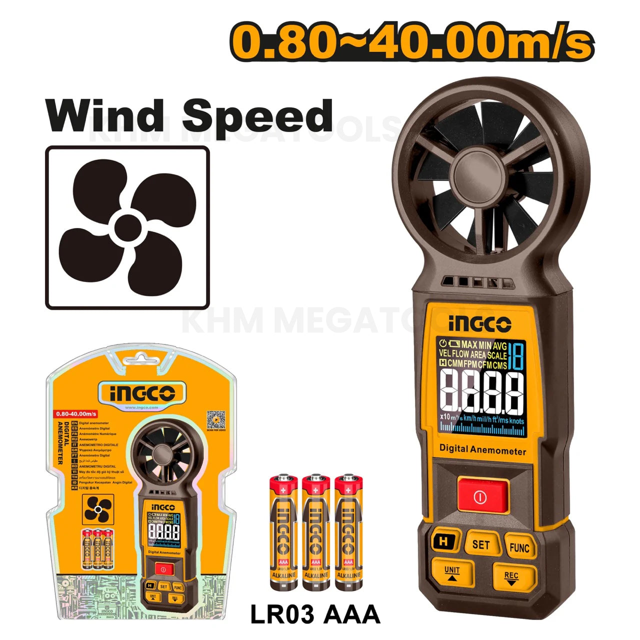 Ingco HETAN031 Digital Anemometer