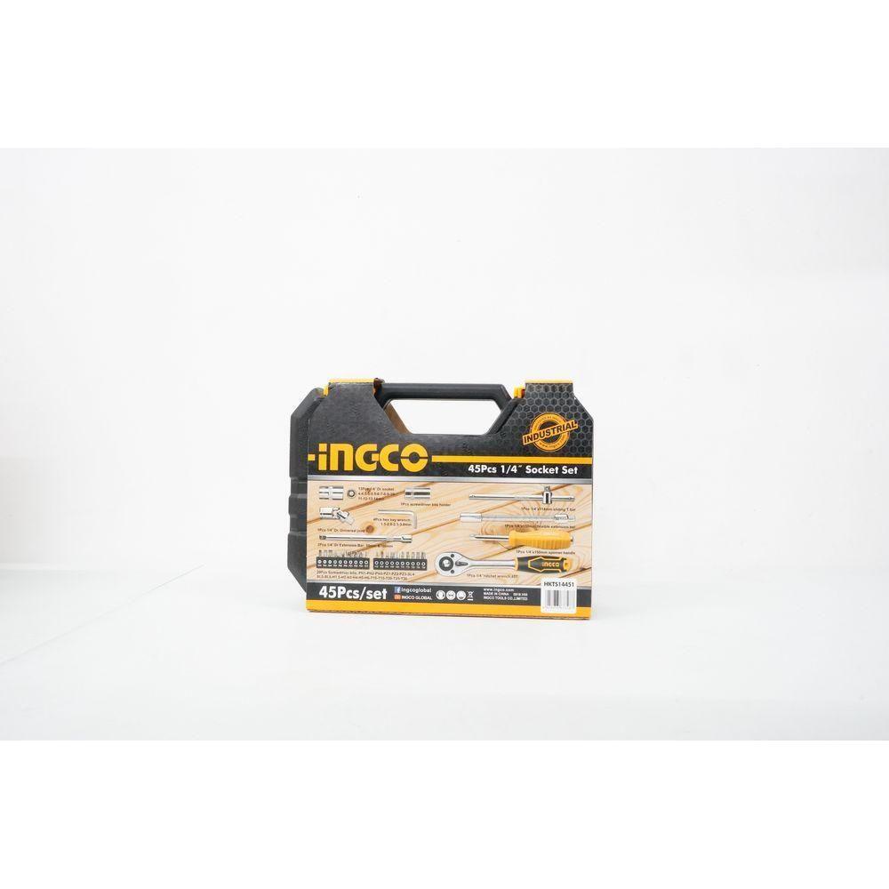 Ingco HKTS14451 45pcs Socket Wrench Set 1/4" Drive | Ingco by KHM Megatools Corp. Ingco HKTS14451 45pcs Socket Wrench Set 1/4" Drive | Ingco by KHM Megatools Corp.