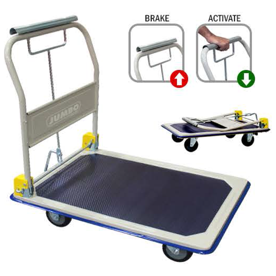 Jumbo HB-210JCK Steel Platform Trolley with Hand Brake | Jumbo by KHM Megatools Corp. Jumbo HB-210JCK Steel Platform Trolley with Hand Brake | Jumbo by KHM Megatools Corp.