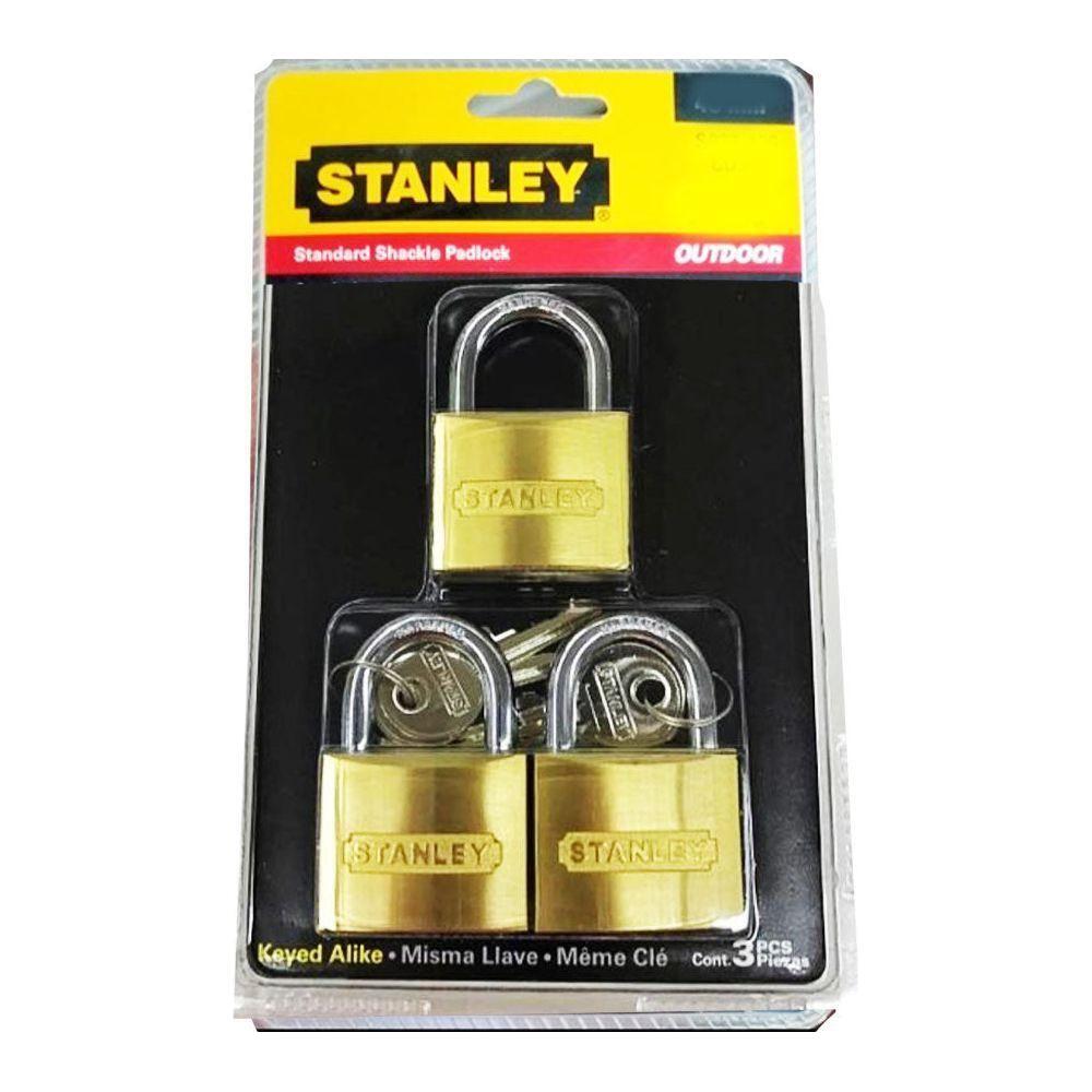 Stanley Padlock Short Shackle 3Pcs (4Pcs Same Key) | Stanley by KHM Megatools Corp.