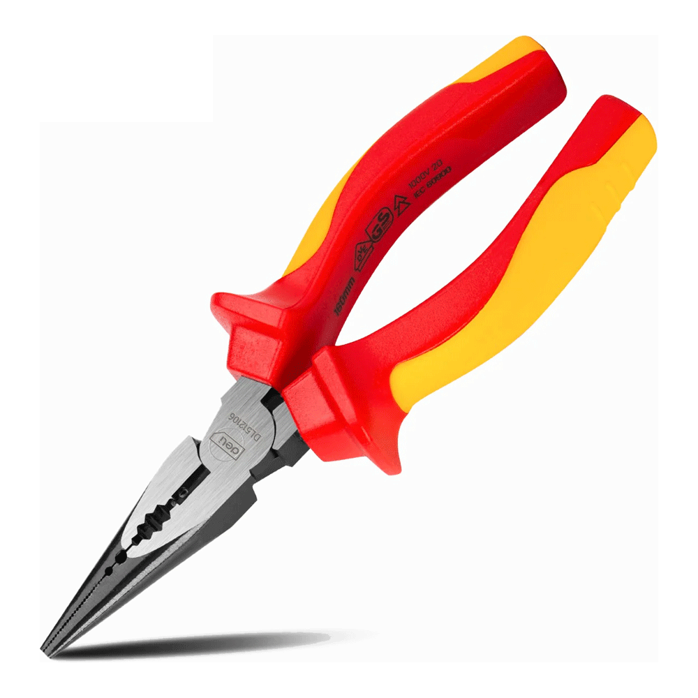 Deli EDL512106-08 Insulated Long Nose Pliers 6" to 8" | Deli by KHM Megatools Corp.