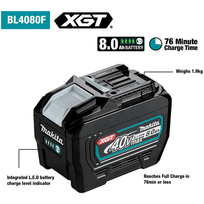 Makita BL4080F 40V / 8.0Ah XGT Li-Ion Battery (191X65-8) - KHM Megatools Corp. Makita BL4080F 40V / 8.0Ah XGT Li-Ion Battery (191X65-8) - KHM Megatools Corp.