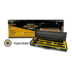 Megatools M17SSMB12 Socket Wrench Set 17pcs 1/2" Drive 12pts (Matte Black) | Mega Tools by KHM Megatools Corp.