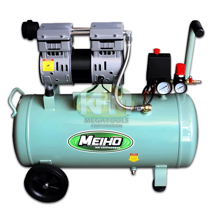 Meiho Oil-less Air Compressor 0.75 - 1 HP (Silent Type) | Meiho by KHM Megatools Corp.