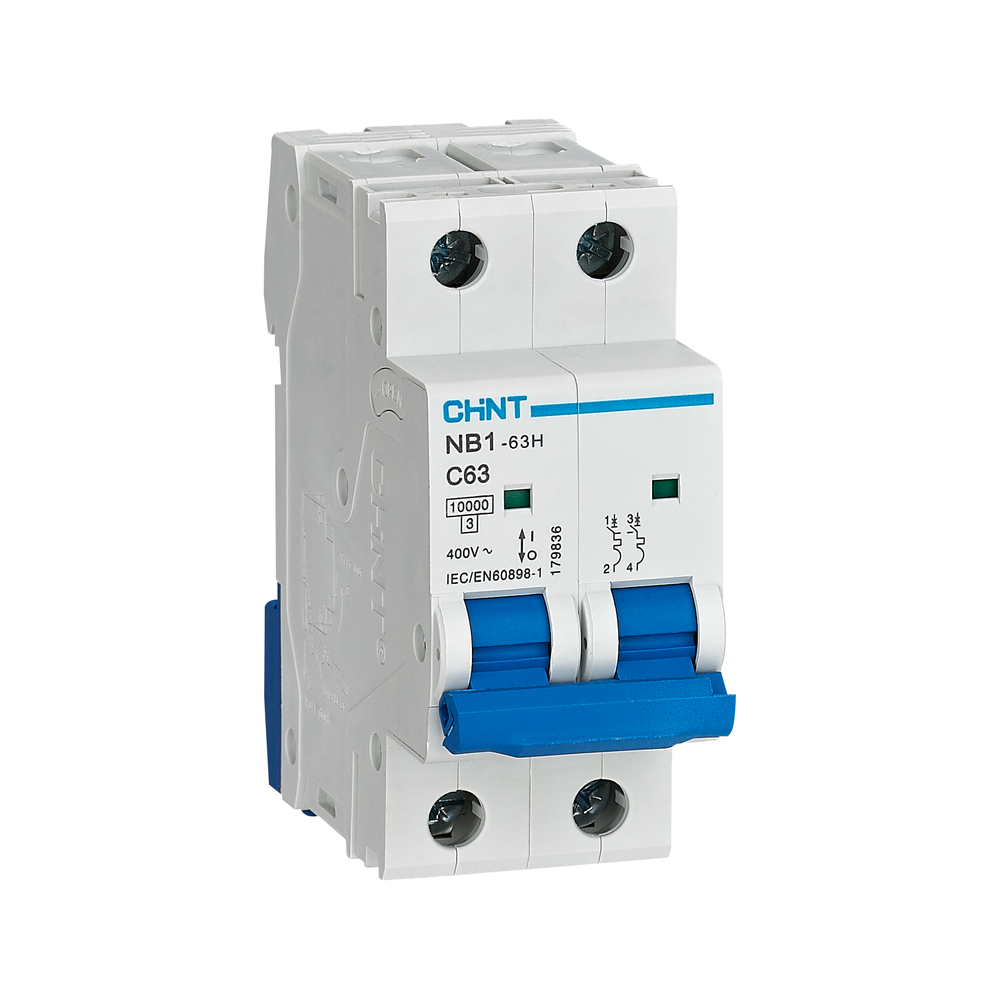 Chint NB1-63H 2P 10KA with ON/OFF Indicator Miniature Circuit Breaker (2 Module) | Chint by KHM Megatools Corp. Chint NB1-63H 2P 10KA with ON/OFF Indicator Miniature Circuit Breaker (2 Module) | Chint by KHM Megatools Corp.
