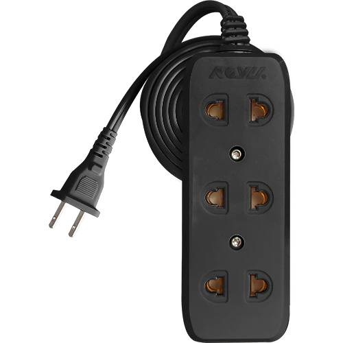 Royu REDEC103-10/B Universal Outlet 3-Gang 10A (10 Meters) | Royu by KHM Megatools Corp.