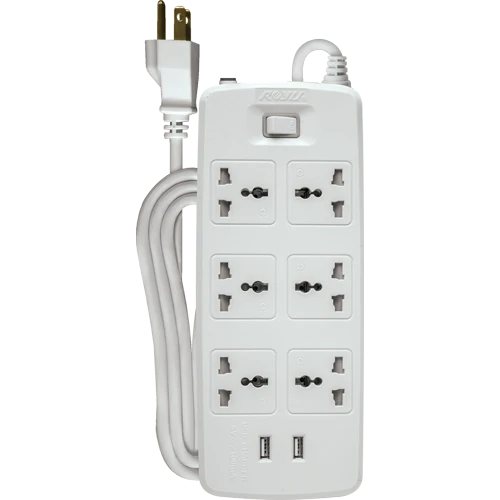 Royu REDEC626 (6-Gang) 1 Master Switch & 2 USB Ports | Royu by KHM Megatools Corp.