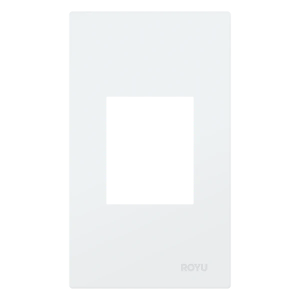 Royu RWP8 1-Gang Universal Plate for Universal Outlet with Ground (Wide) | Royu by KHM Megatools Corp.