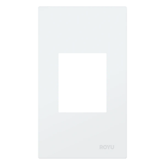 Royu RWP8 1-Gang Universal Plate for Universal Outlet with Ground (Wide) | Royu by KHM Megatools Corp.