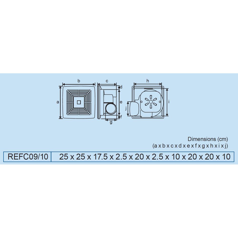 Royu REFC09-10 Ceiling Mounted Exhaust Fan 20W | Royu by KHM Megatools Corp. Royu REFC09-10 Ceiling Mounted Exhaust Fan 20W | Royu by KHM Megatools Corp.