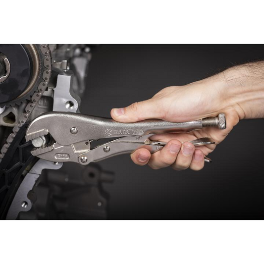 Sata 71203PP Locking Plier Vise Grip 10" (Straight Jaw) | Sata by KHM Megatools Corp.